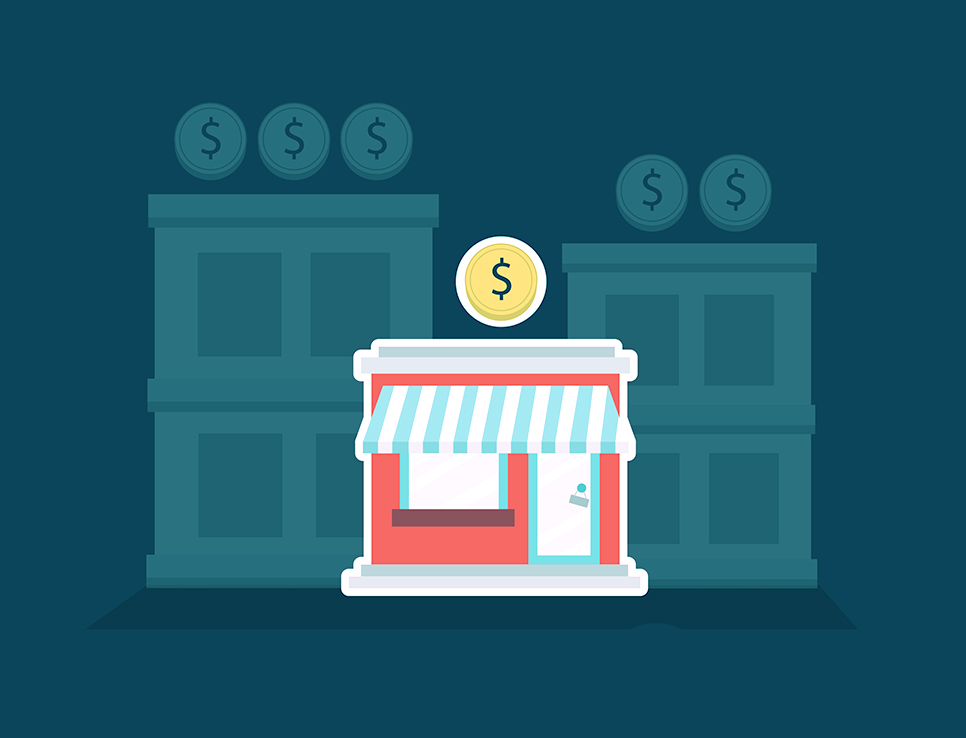 small business debt collection store front